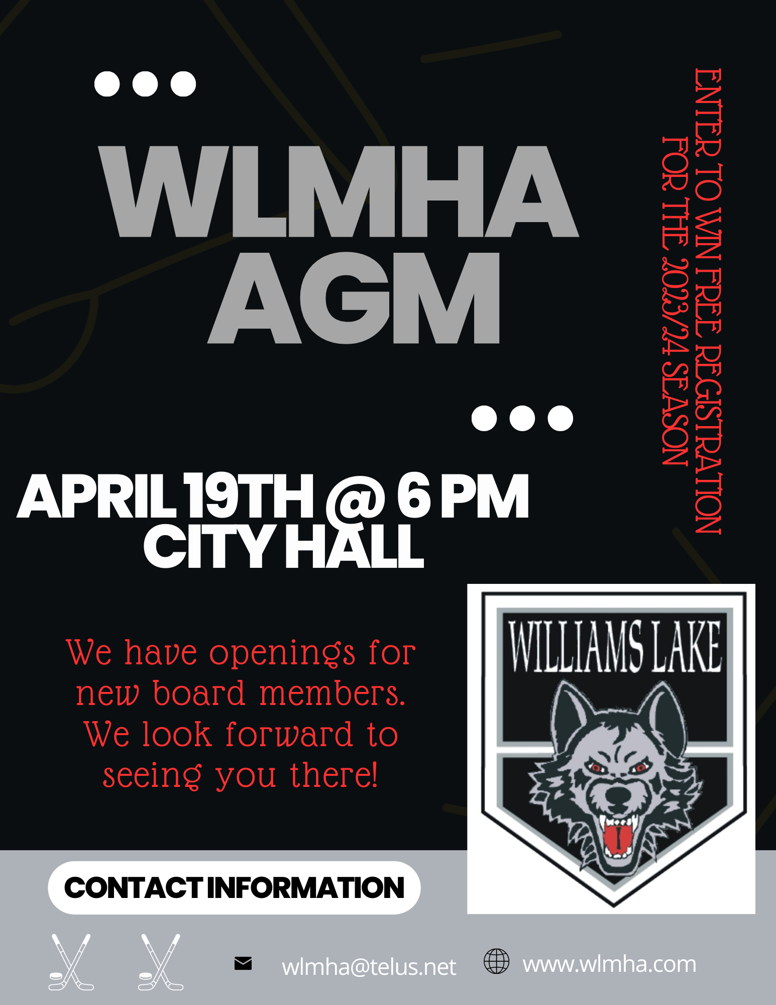 2023 AGM Williams Lake Minor Hockey Association